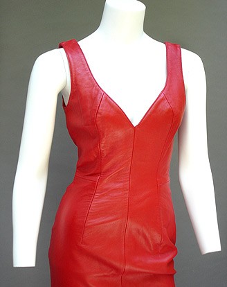 80S RED LEATHER  BODY GLOVE  4